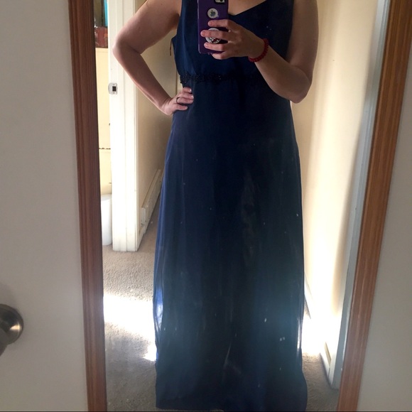 💙✨Beautiful beaded Evening gown prom dress 👗 - Picture 1 of 13